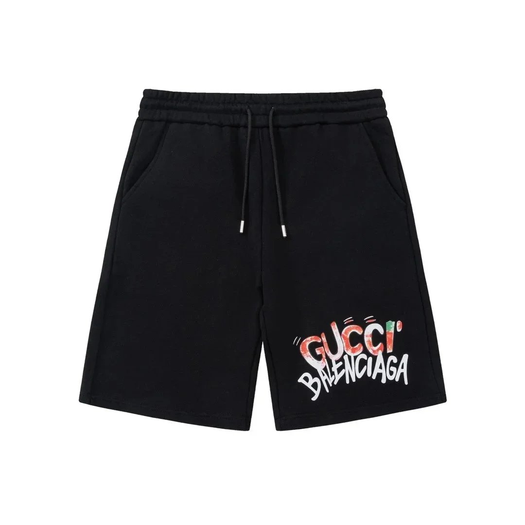 Balenciaga Shorts Elastic-Waist Drawstring Logo-Print image 13
