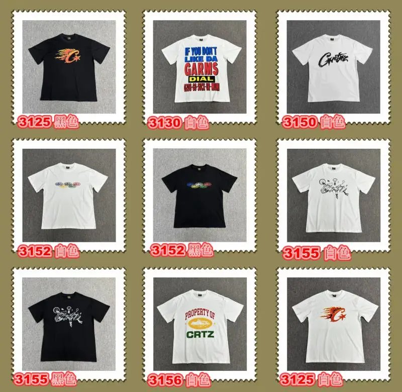 Graphic Print T-Shirt 3121 White Black Pink Casual