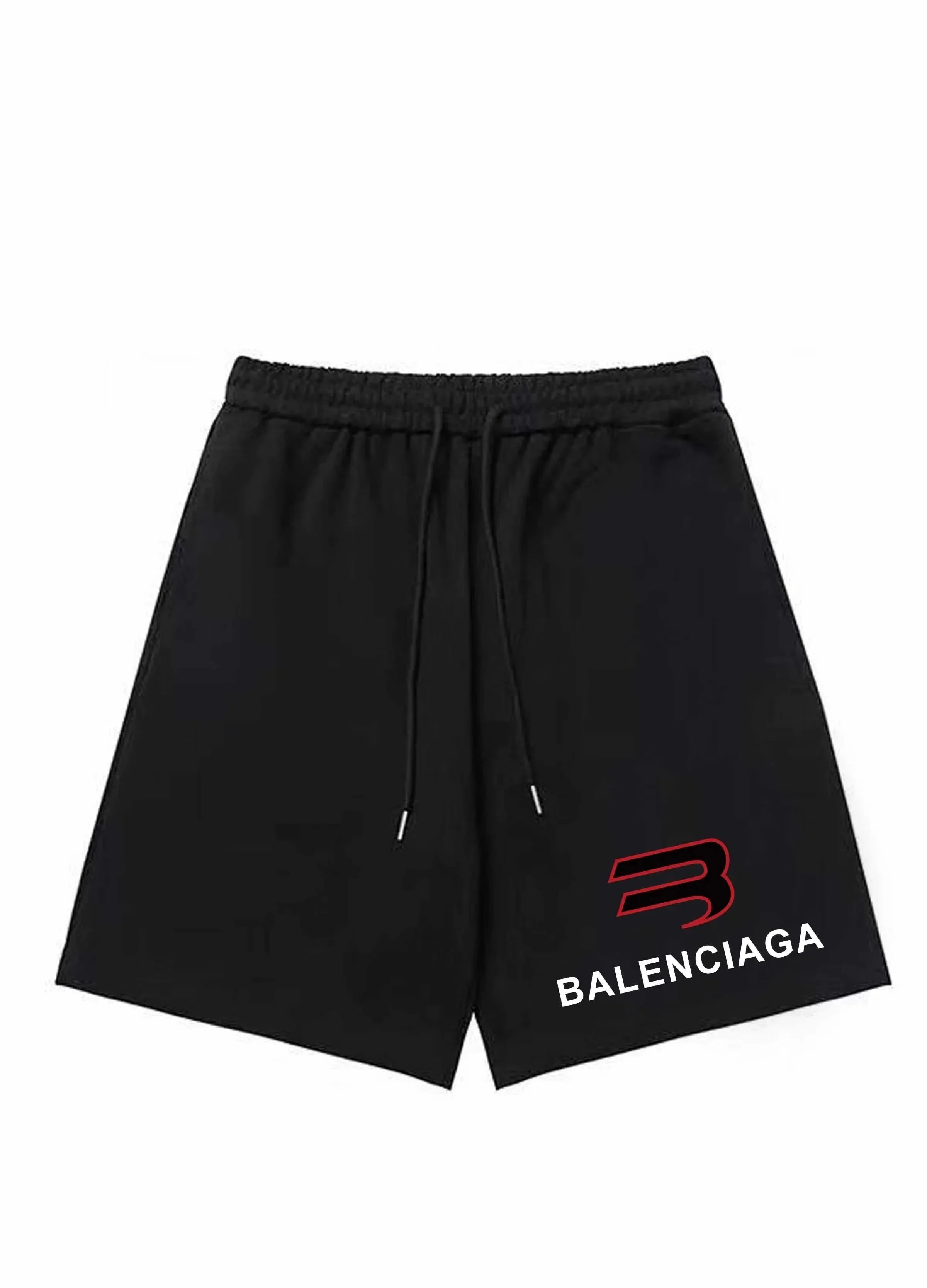 Balenciaga Shorts Elastic-Waist Drawstring Logo-Print — 17