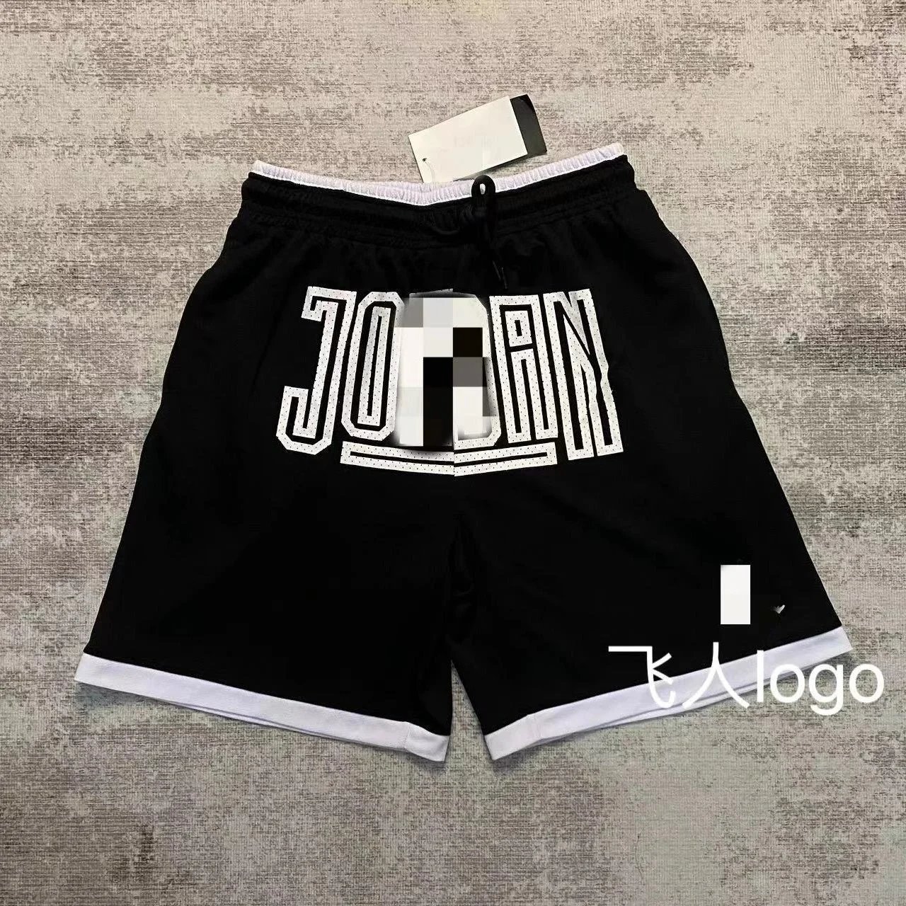 Athletic Mesh Shorts Black White Purple Sporty Basketball Shorts