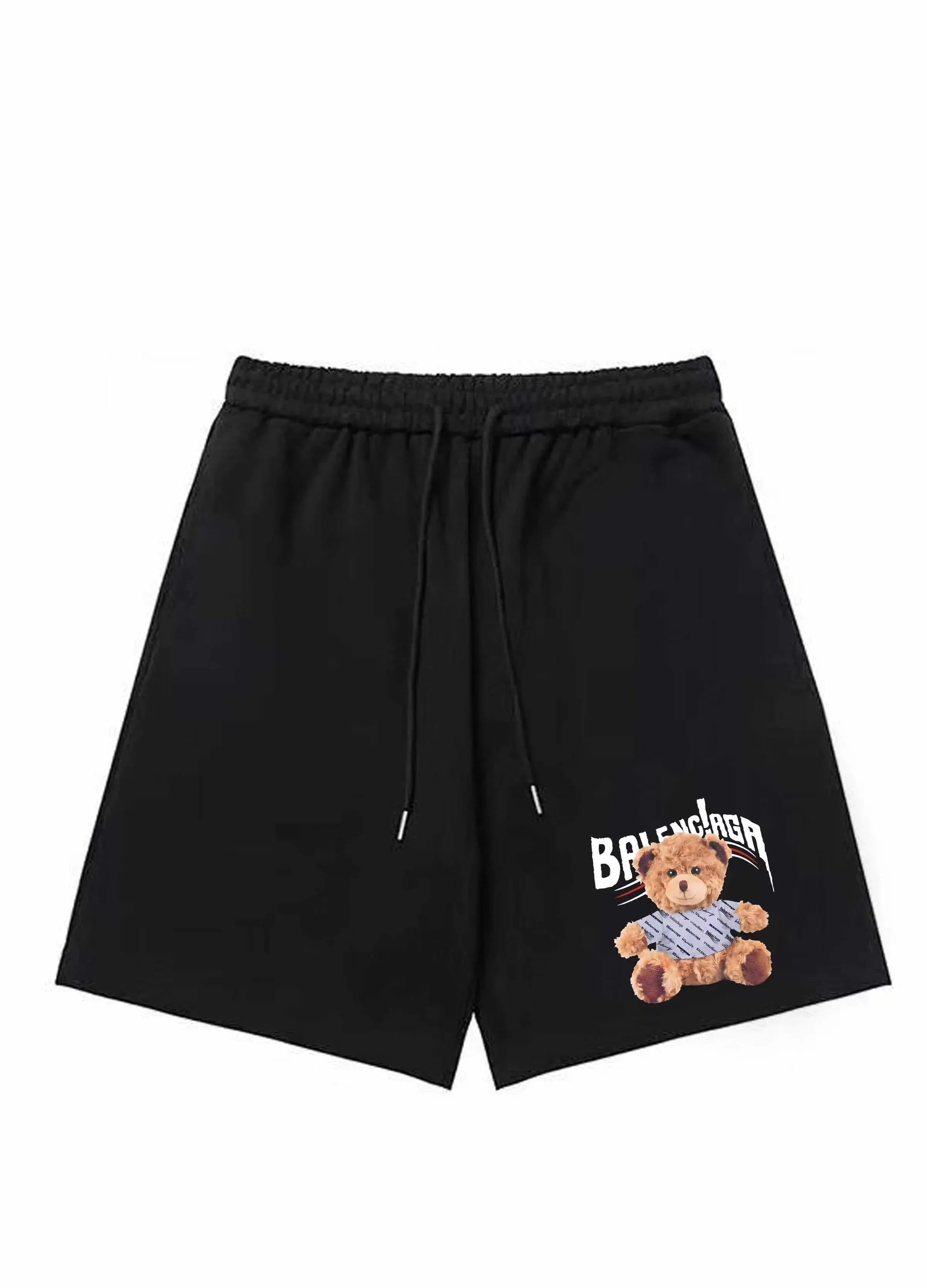 Balenciaga Shorts Elastic-Waist Drawstring Logo-Print — 22