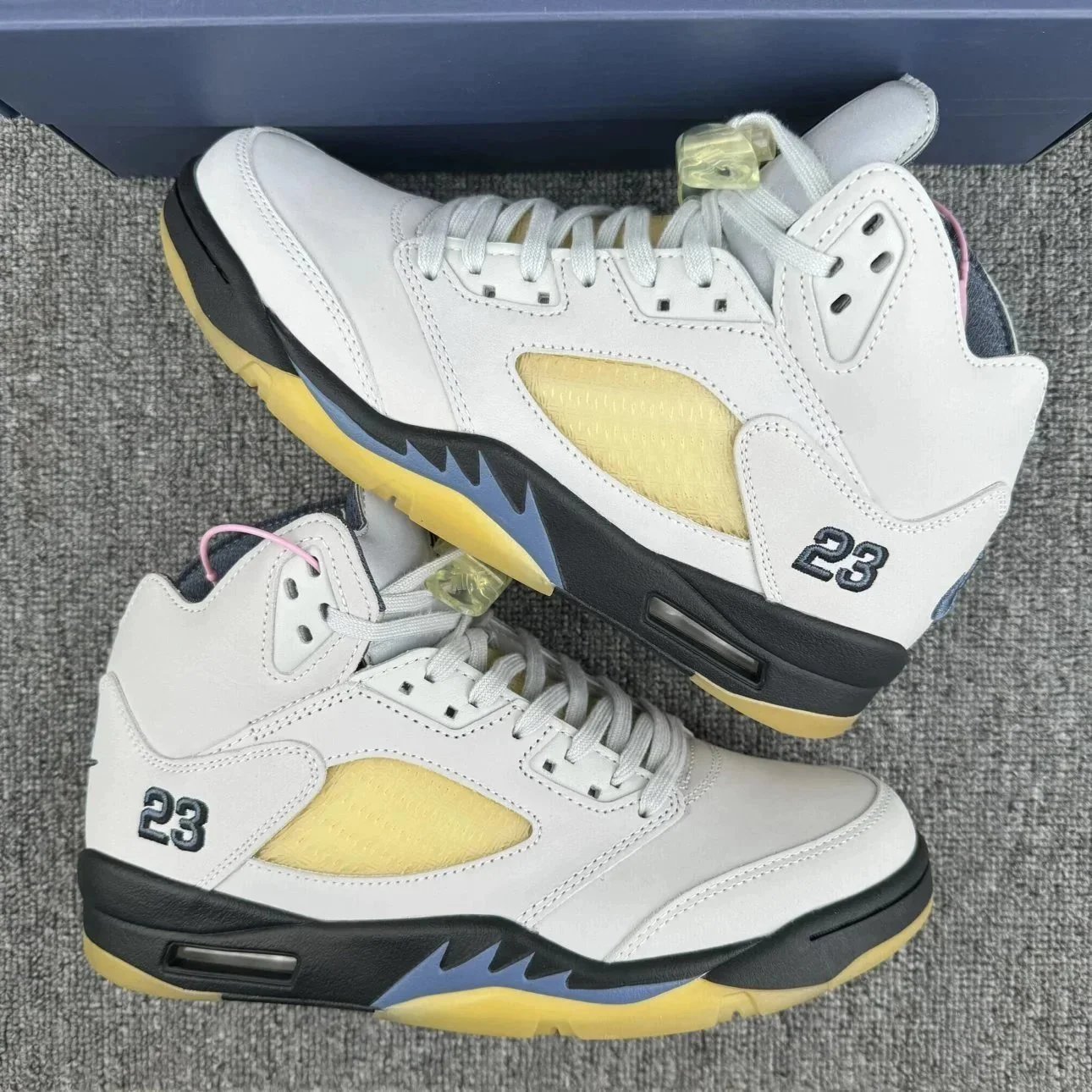 Nike Air Jordan 5 Olive Green Orange Mesh High Top Sneakers