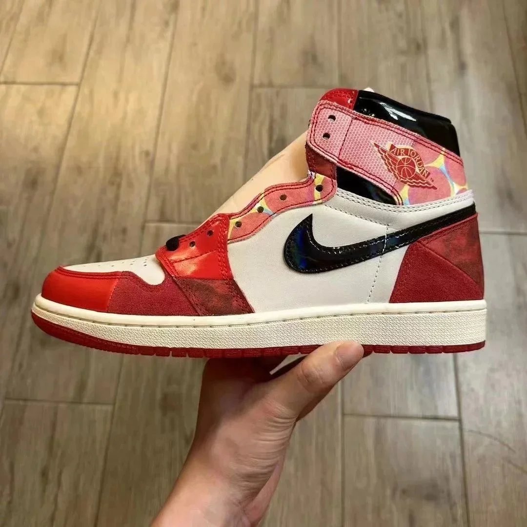 Nike Air Jordan 1 Red White Black Patchwork High Top Sneakers