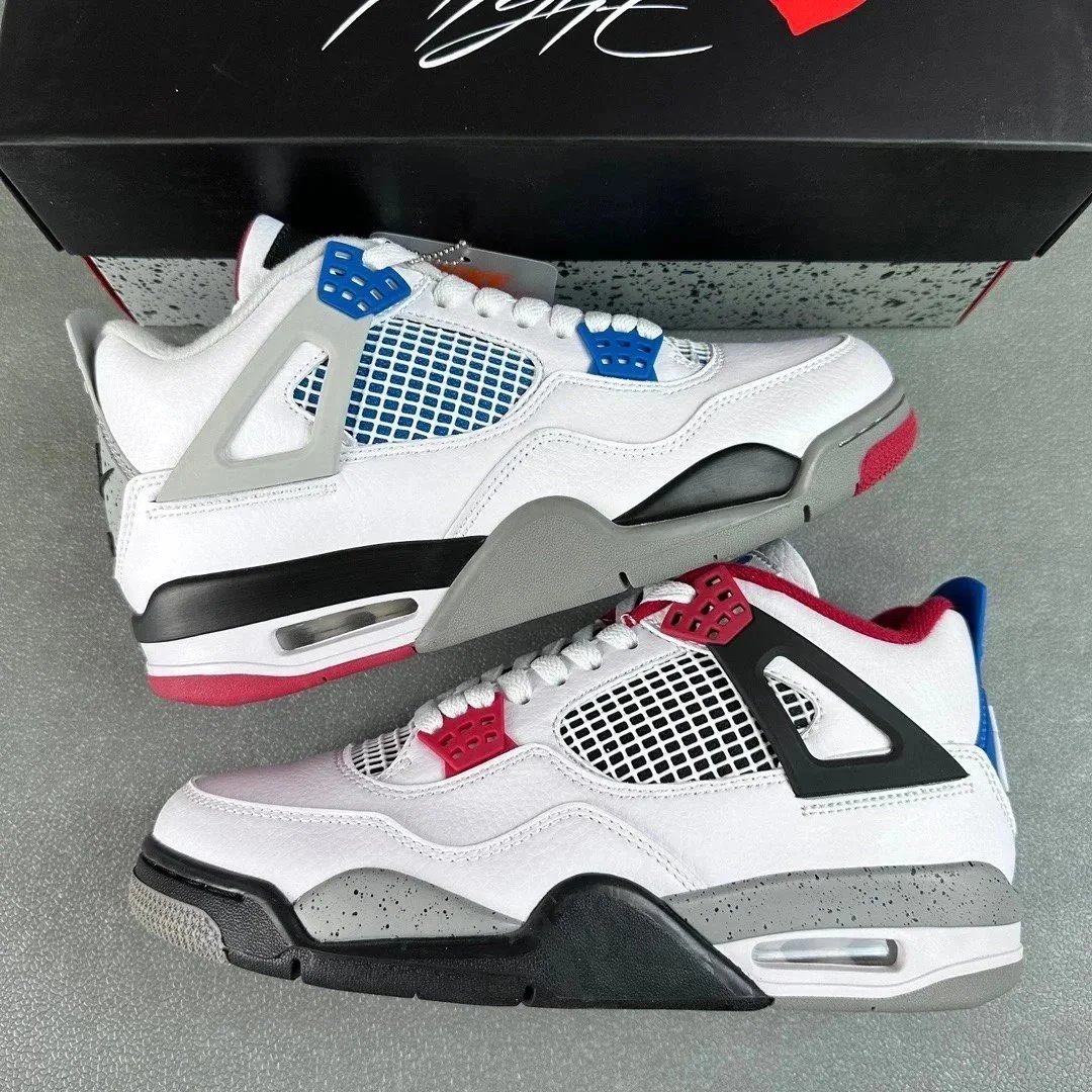 Air Jordan 4 Black Red Cement Grey White Blue Green Purple Yellow Olive