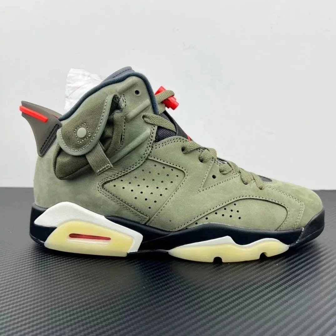 Nike Air Jordan 6 Olive Green Tactical Sneakers