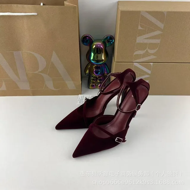 Zara High Heels Pointed-Toe Ankle-Strap Stiletto product detail image 3