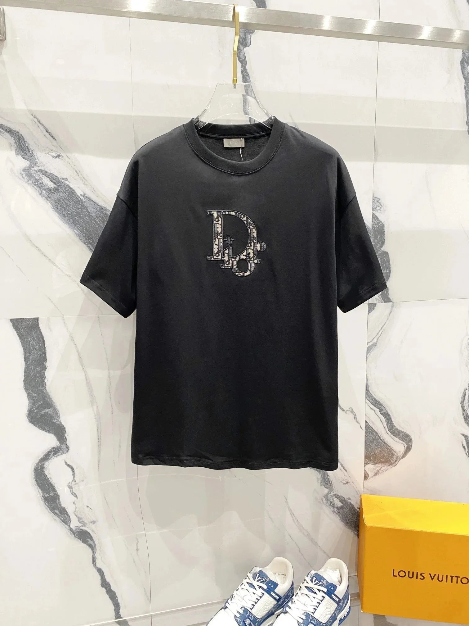 Dior T-Shirts Logo and Oblique Print — 24