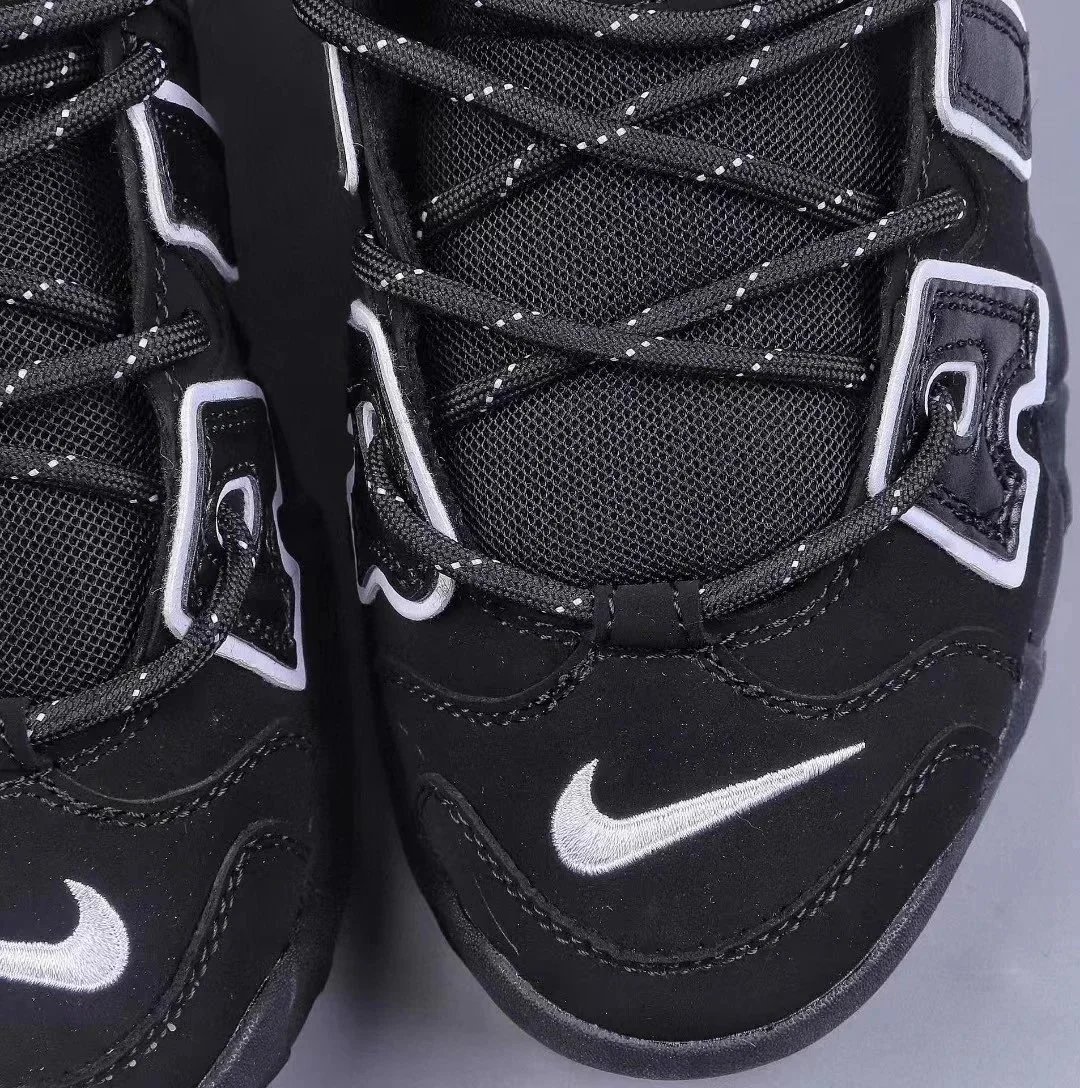 Nike Air More Uptempo Black White Basketball Sneakers