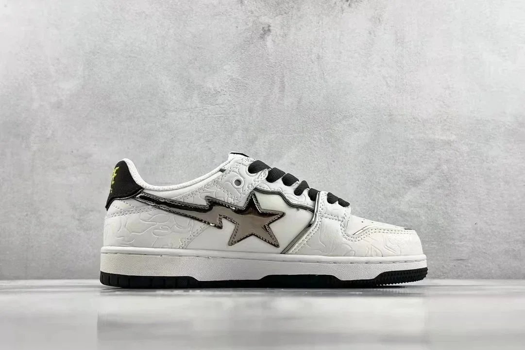 A Bathing Ape Bapesta Purple White Lavender Streetwear Sneakers