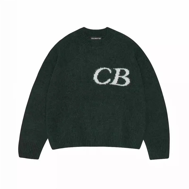Cole Buxton Gray CB Logo Crewneck Sweater