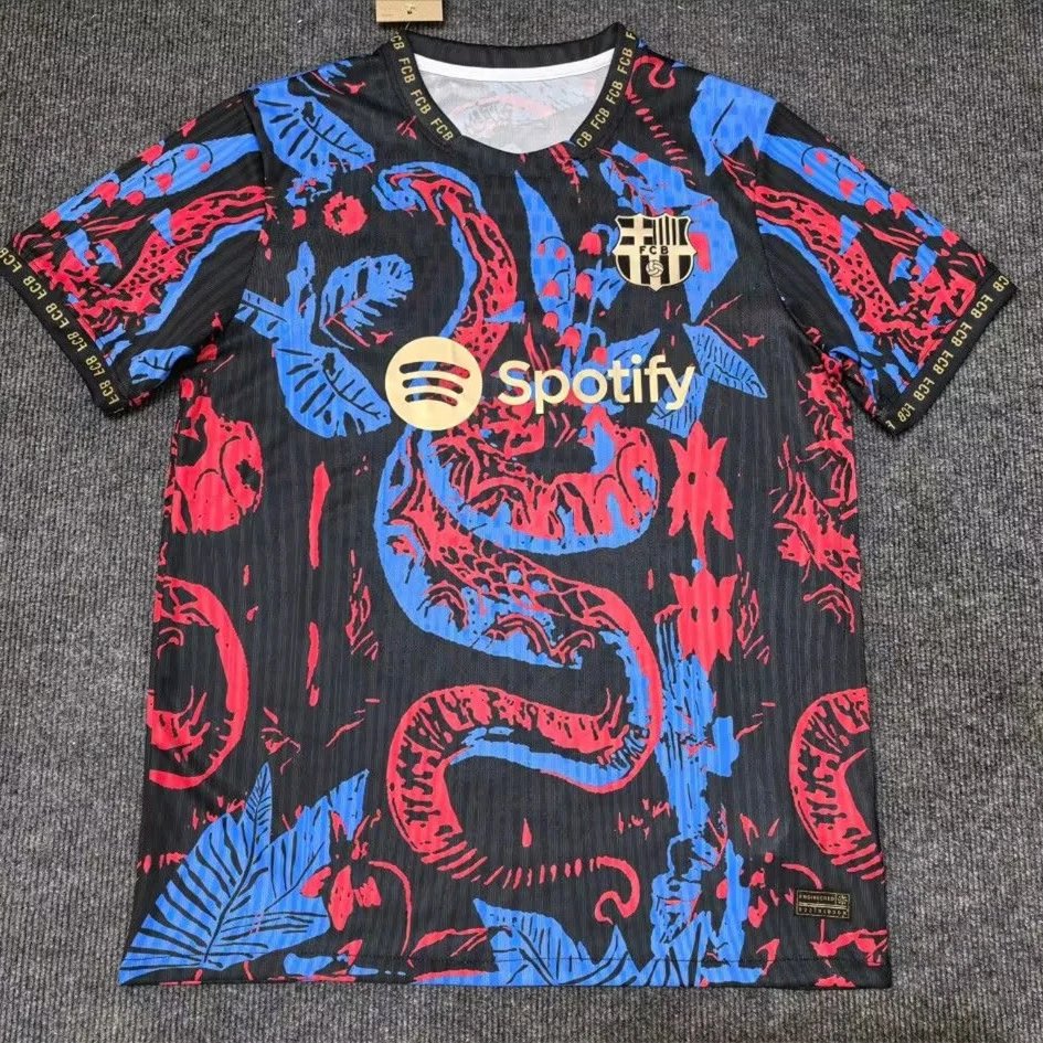 A Bathing Ape Football Jerseys Inter Miami CF camouflage jersey — 2526 Barcelona Special Edition Colored Snake