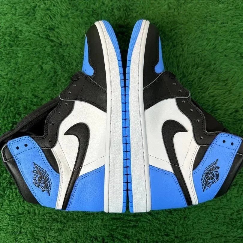 Nike Air Jordan 1 University Blue Black White High Top Sneakers