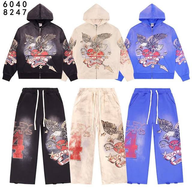 Valley Dreams Eagle Graphic Zip Hoodie and Sweatpants product detail image 4