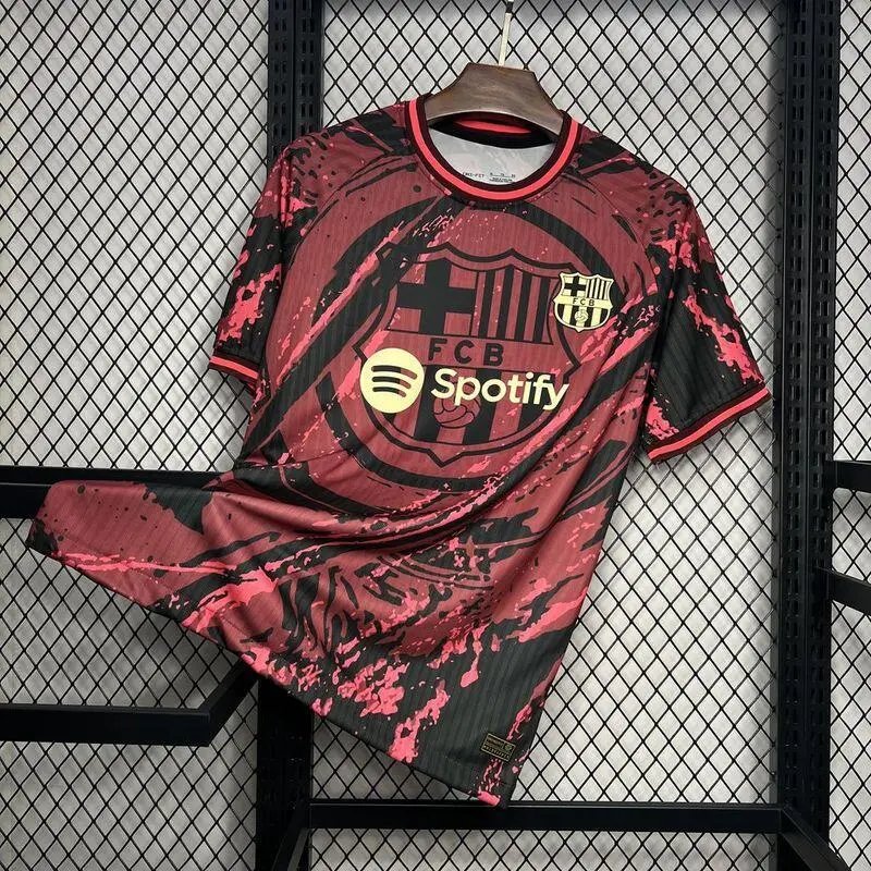 FC Barcelona Football Jerseys Assorted short-sleeve jersey designs — 2425 Barcelona burgundy team crest