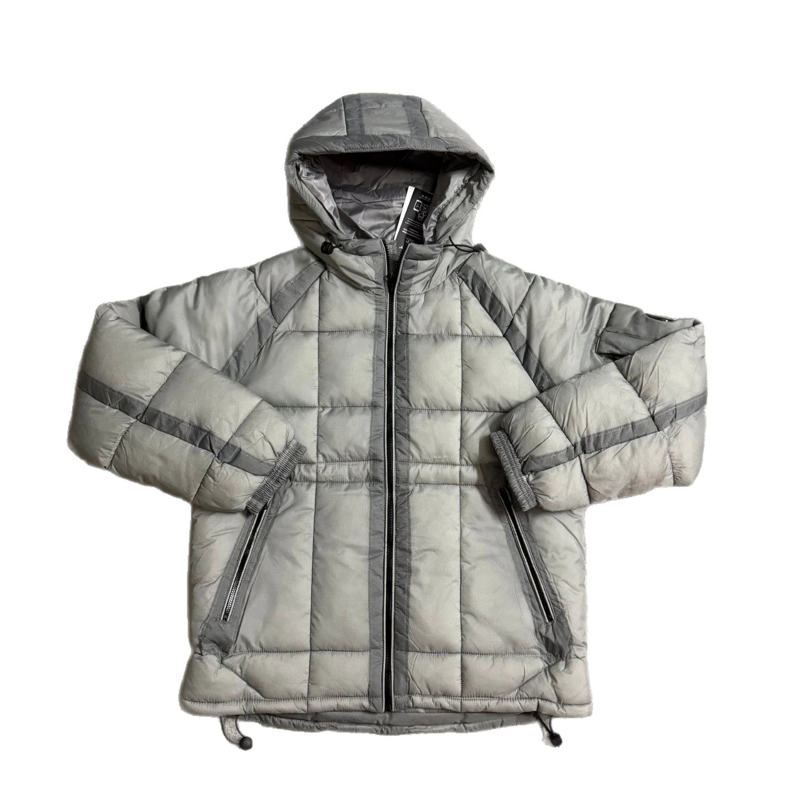 C.P. Company Jackets Hooded quilted puffer jacket with lens sleeve detail image 4