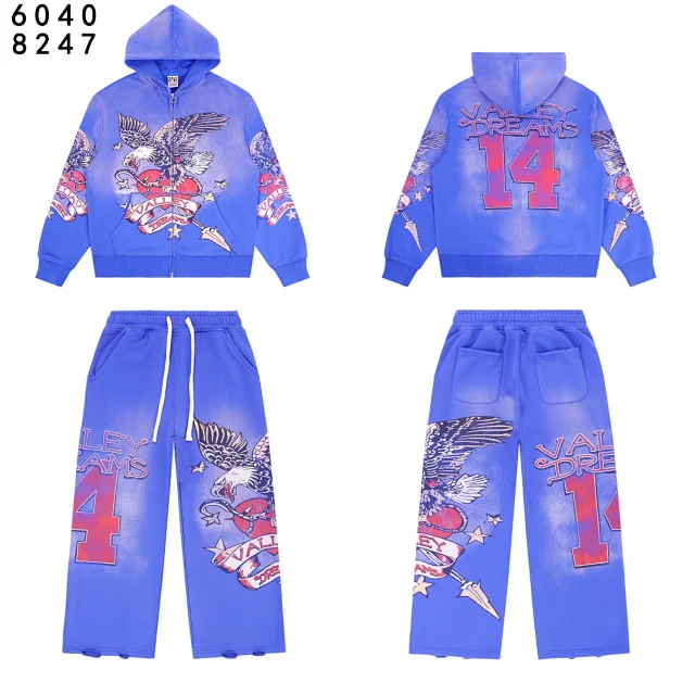 Valley Dreams Eagle Graphic Zip Hoodie and Sweatpants product detail image 5