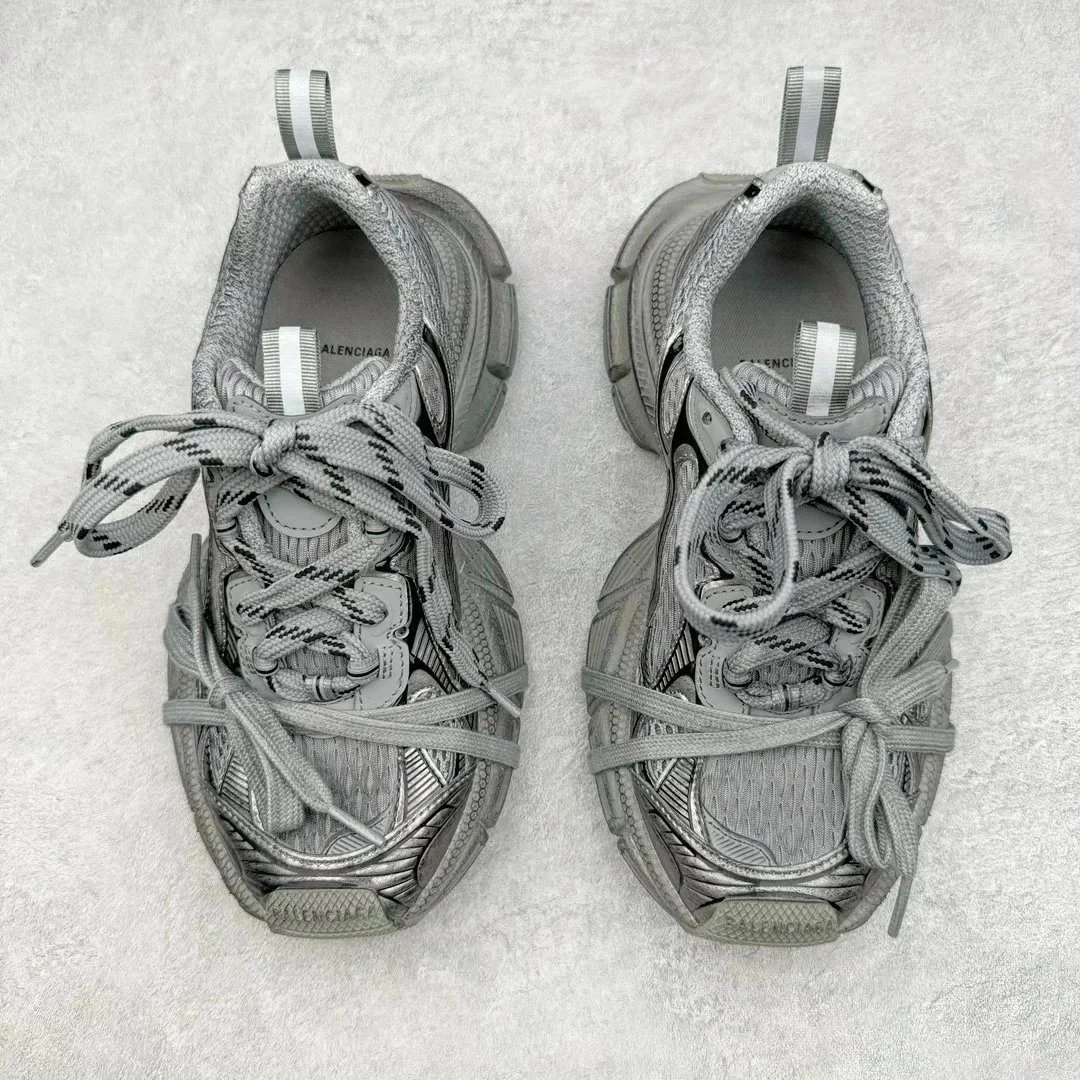 Balenciaga Track 2 Silver Metallic Chunky Sneakers