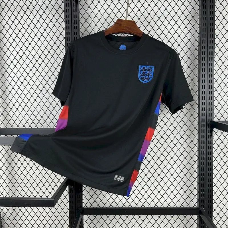 England National Team Red Patterned V-Neck Soccer Jersey