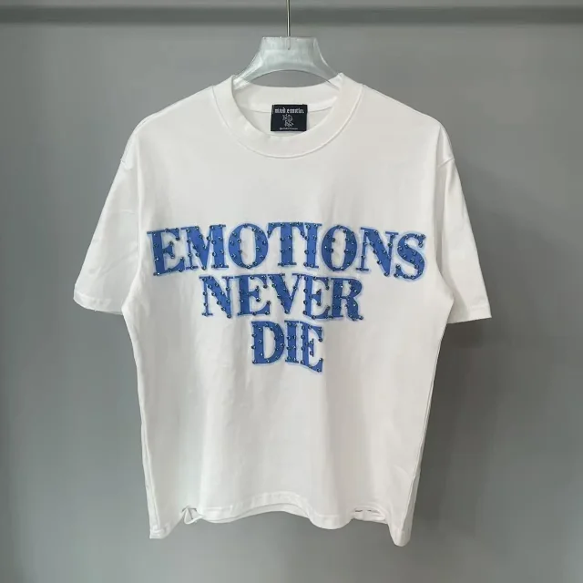 Mixed Emotion T-Shirts Rhinestone Emotions Never Die Graphic product detail image 2