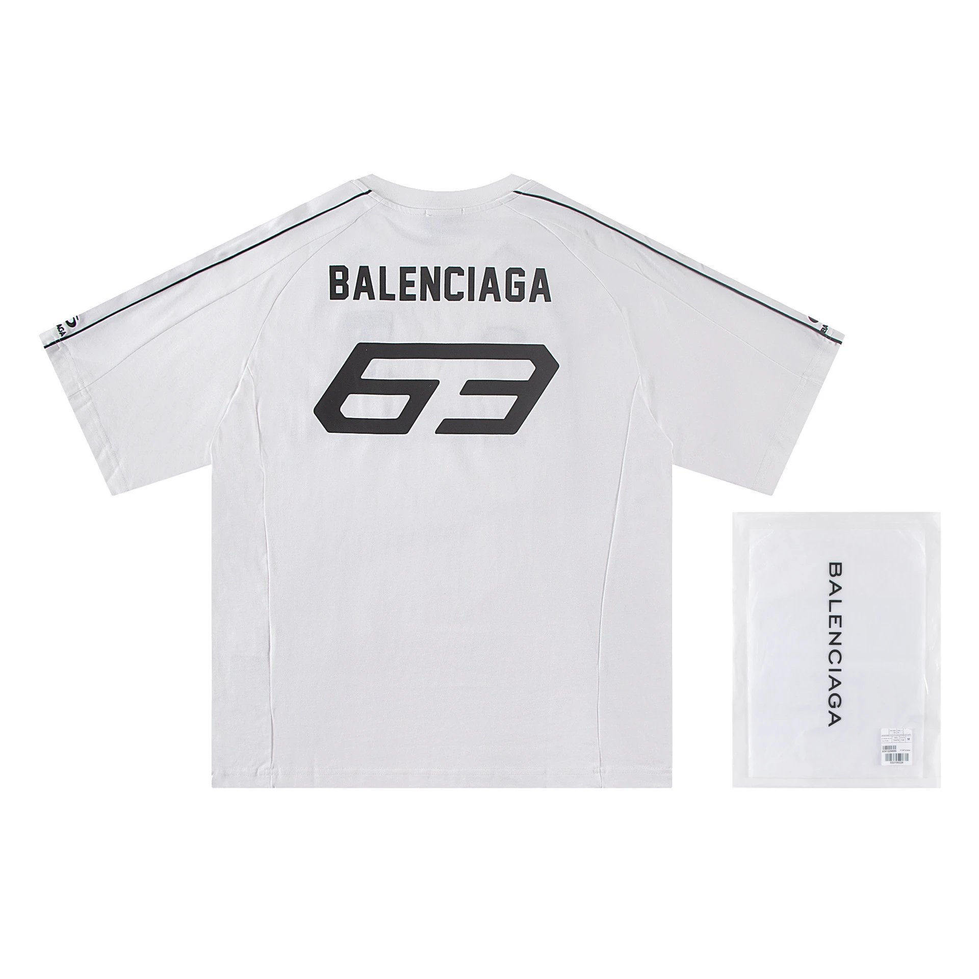 Balenciaga Logo 63 Black Sporty T-Shirt