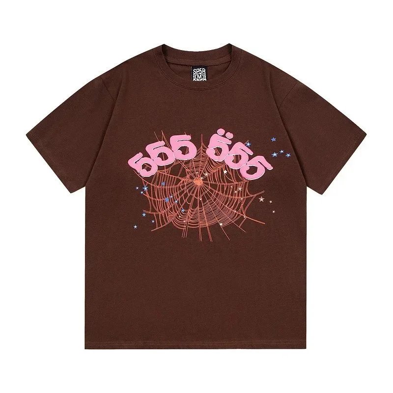 Graphic Tee 666 Spiderweb Brown Gray Navy Black Streetwear