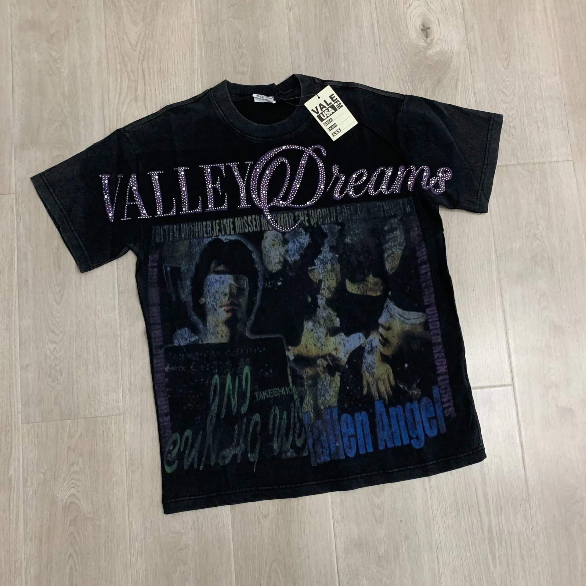 Vale USA Valley Dreams Black Graphic Print T-Shirt