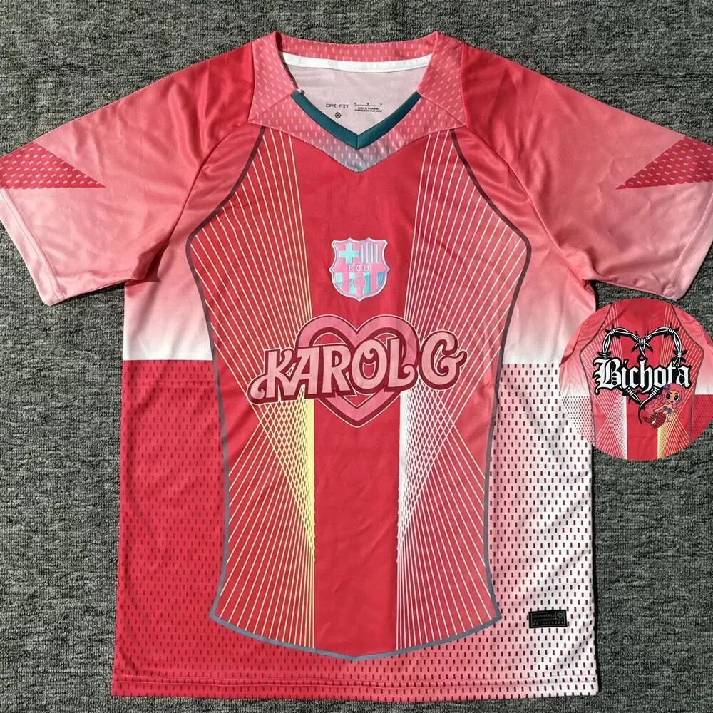 Unbranded Football Jerseys Club team designs — 2526 Barcelona Red Heart Special Edition