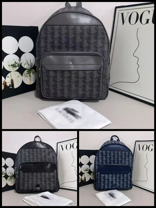 Lacoste Backpacks Geometric Monogram Backpack with Front Zip Pocket product detail image 1