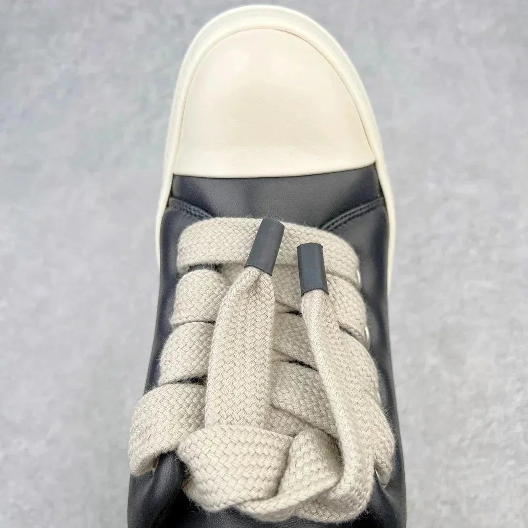 Rick Owens Geobasket Black White Minimalist Sneakers