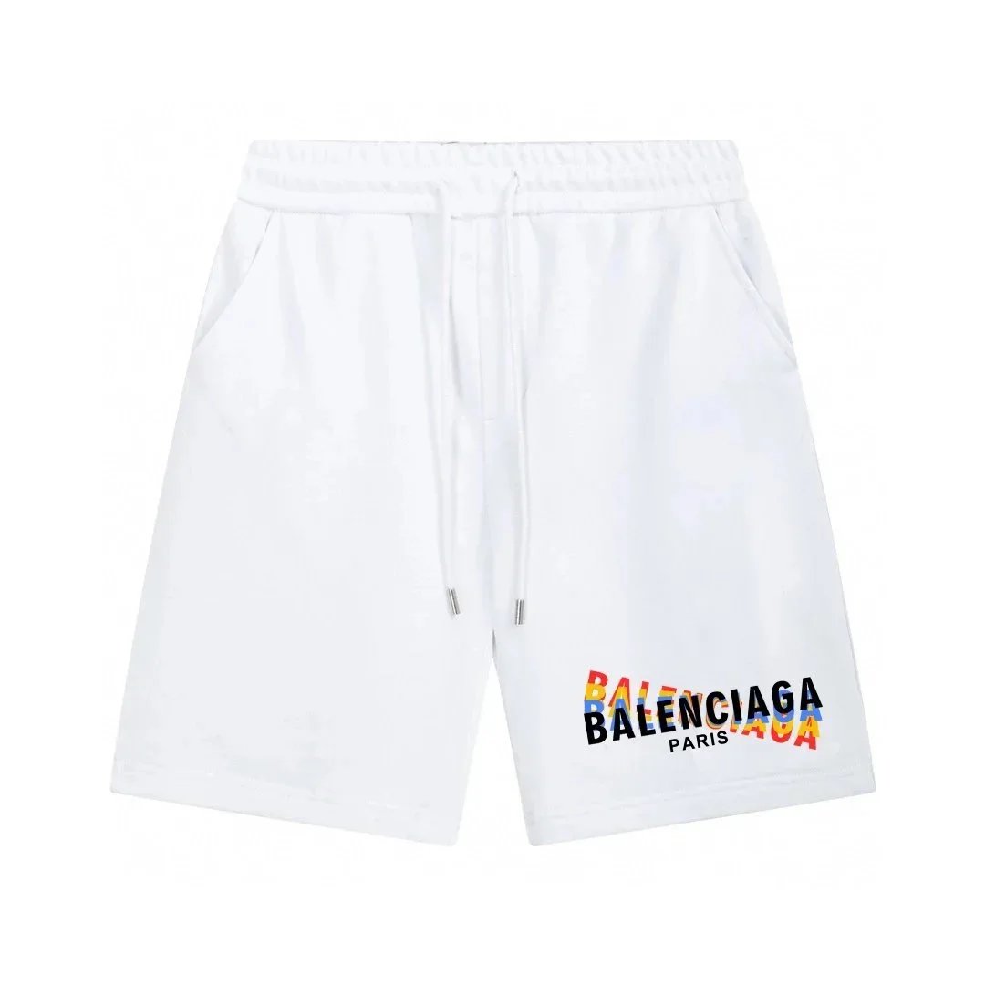 Balenciaga Shorts Elastic-Waist Drawstring Logo-Print image 3