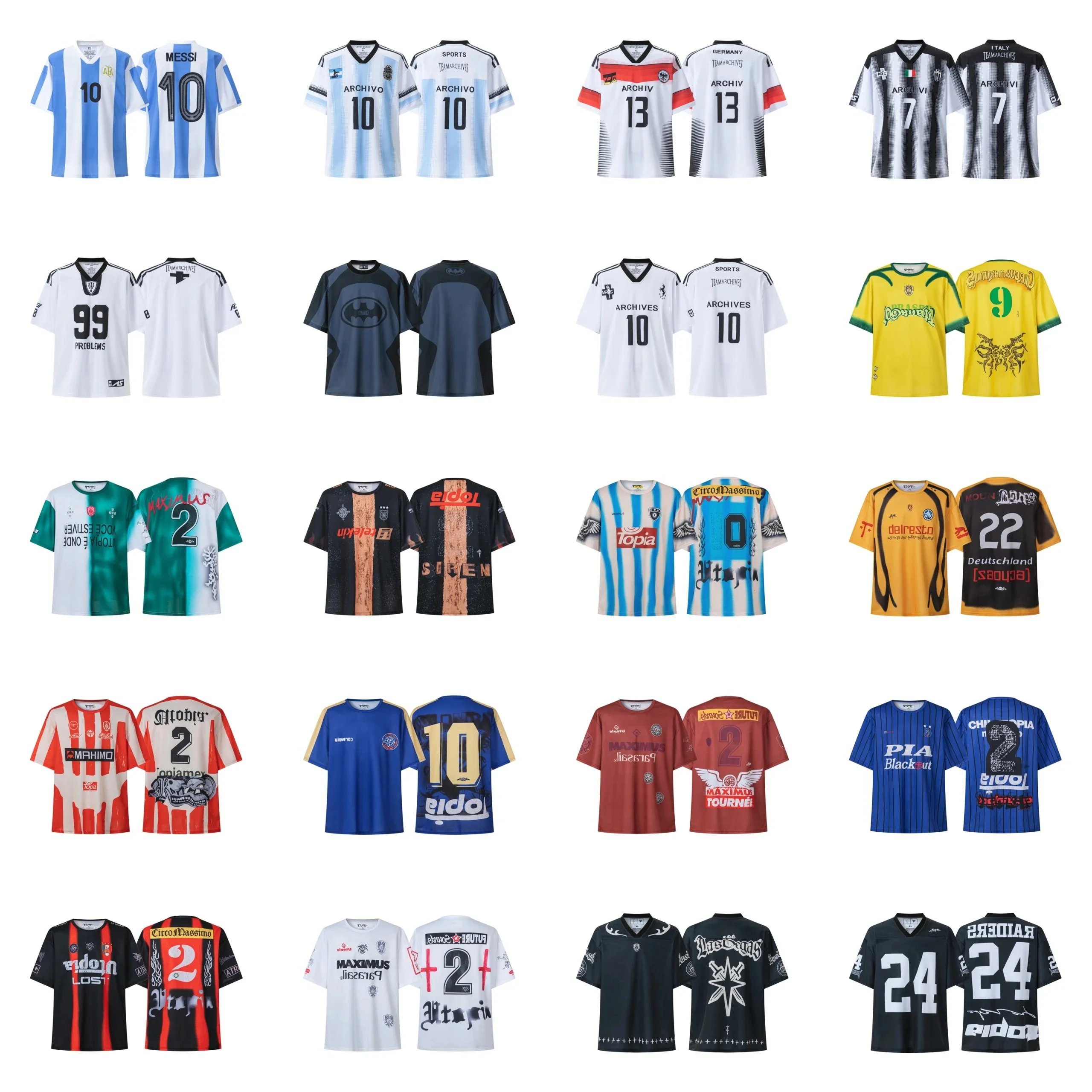 Archiv Argentina Light Blue White Striped Soccer Jersey