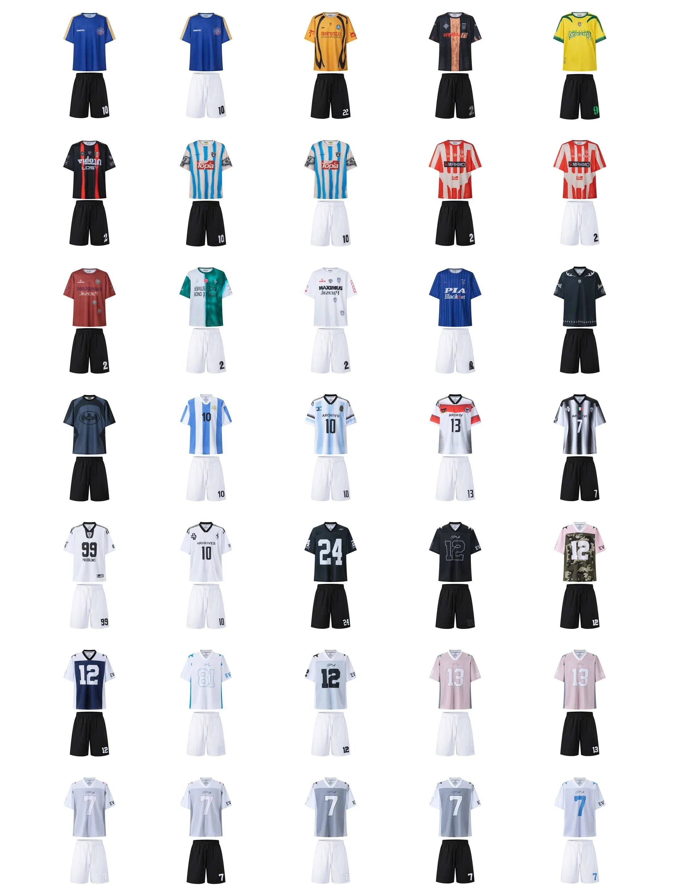 Archiv Argentina Light Blue White Striped Soccer Jersey