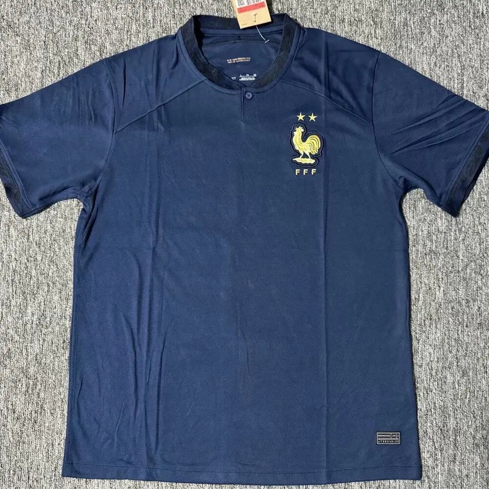French Football Federation Jerseys France National Team Crest Jersey — 2022 France home kit
