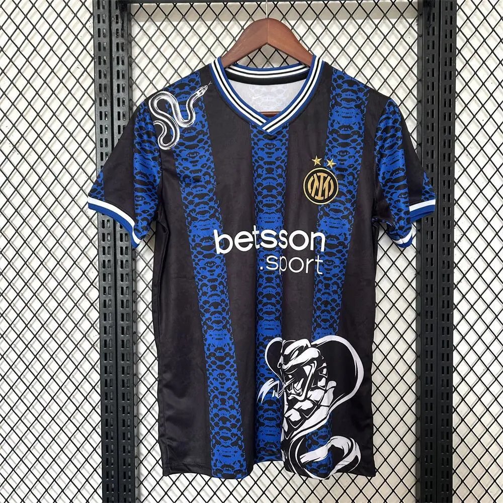 Liverpool Football Jerseys Short-Sleeve Jersey — 24/25 Inter Milan Blue Snake Edition