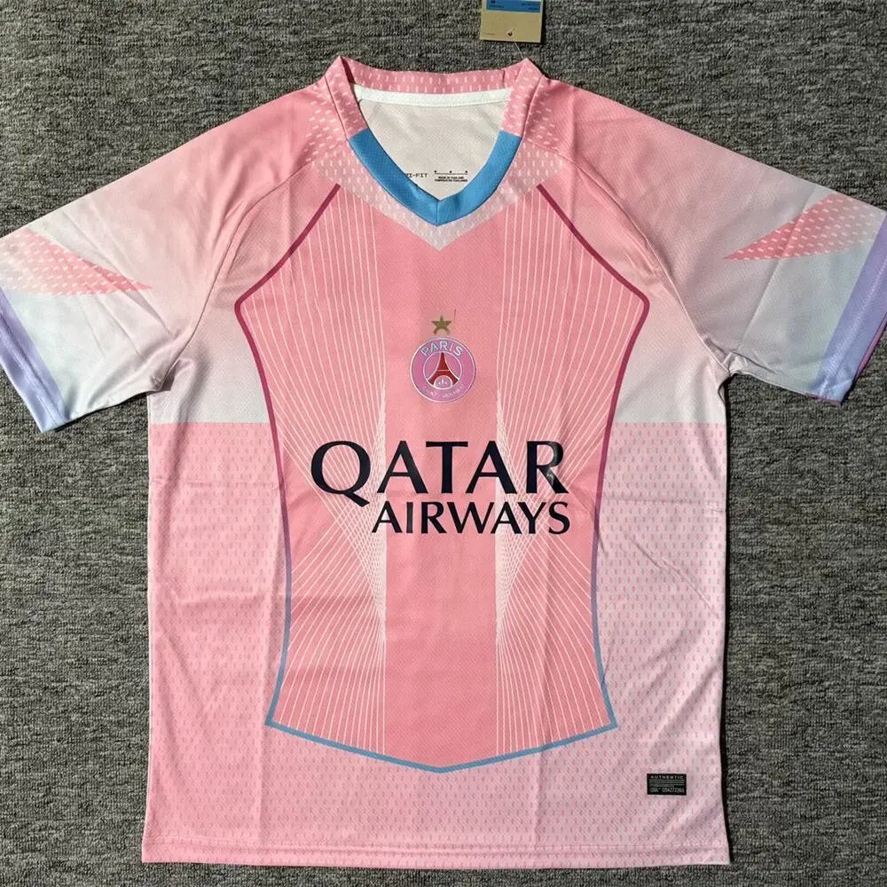 Paris Saint-Germain Football Jerseys Short-Sleeve Jersey — 2526 Paris Special Edition Pink