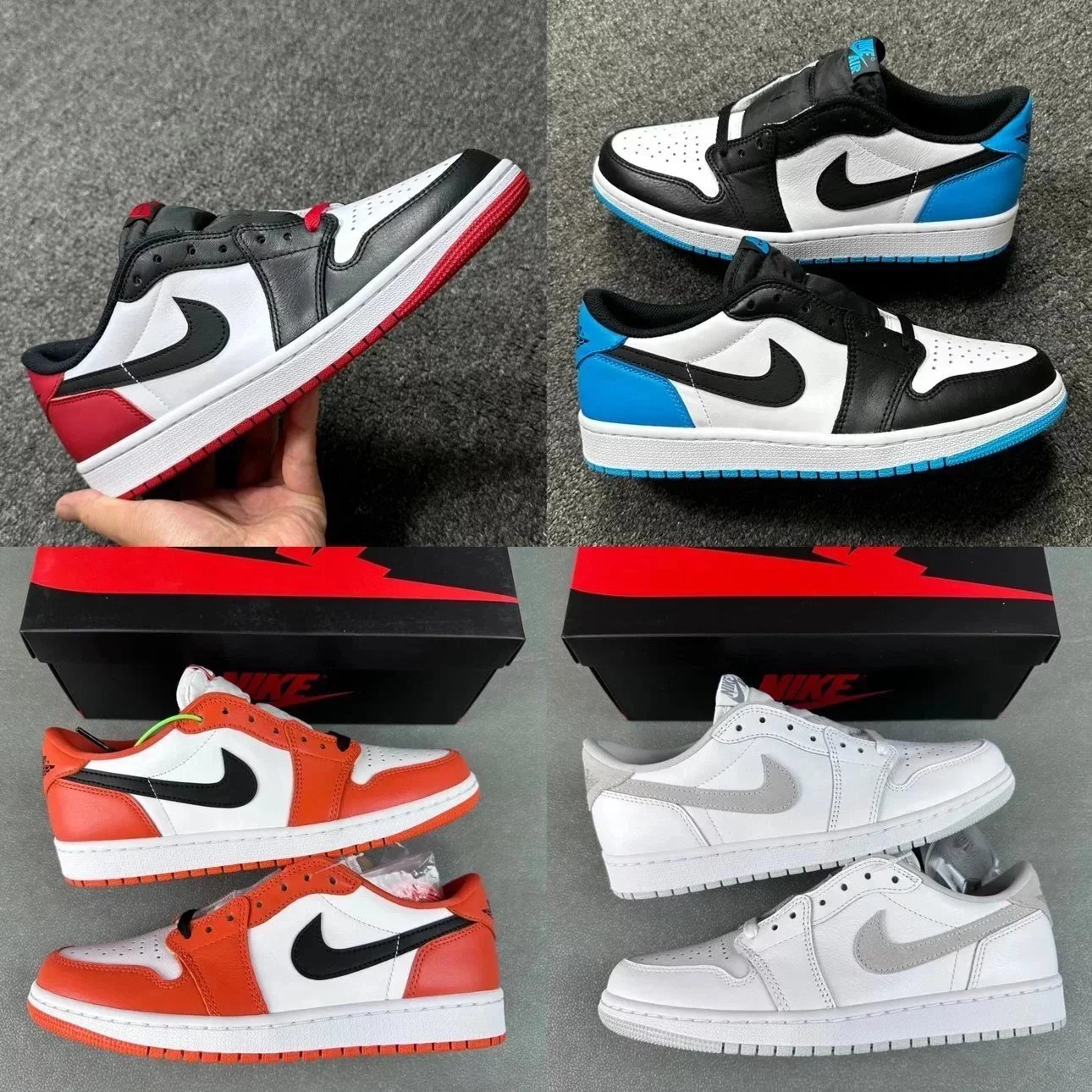Nike Air Jordan 1 Red Black White High Top Sneakers