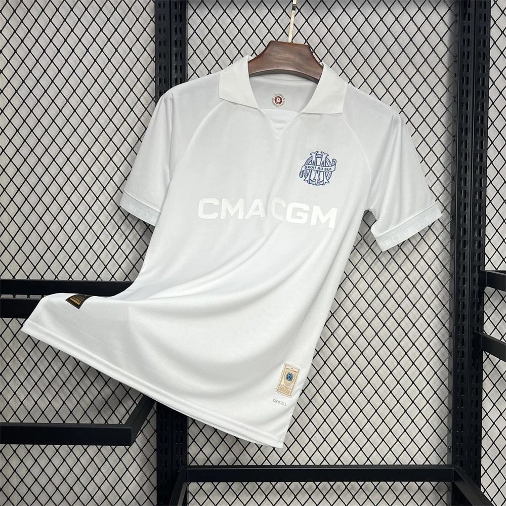 Kappa Football Jerseys Short-Sleeve Club Jersey — 2425 Marseille 125th Anniversary White
