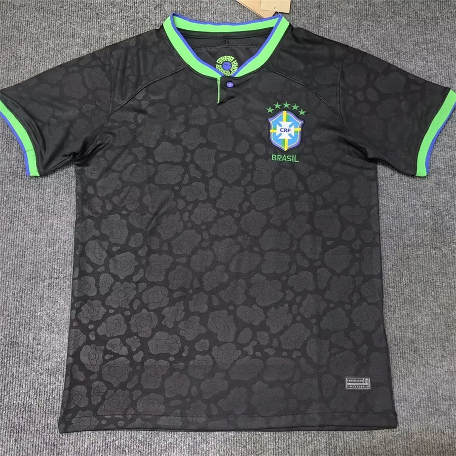 Adidas Football Jerseys National Team — 2223 Brazil goalkeeper black green label