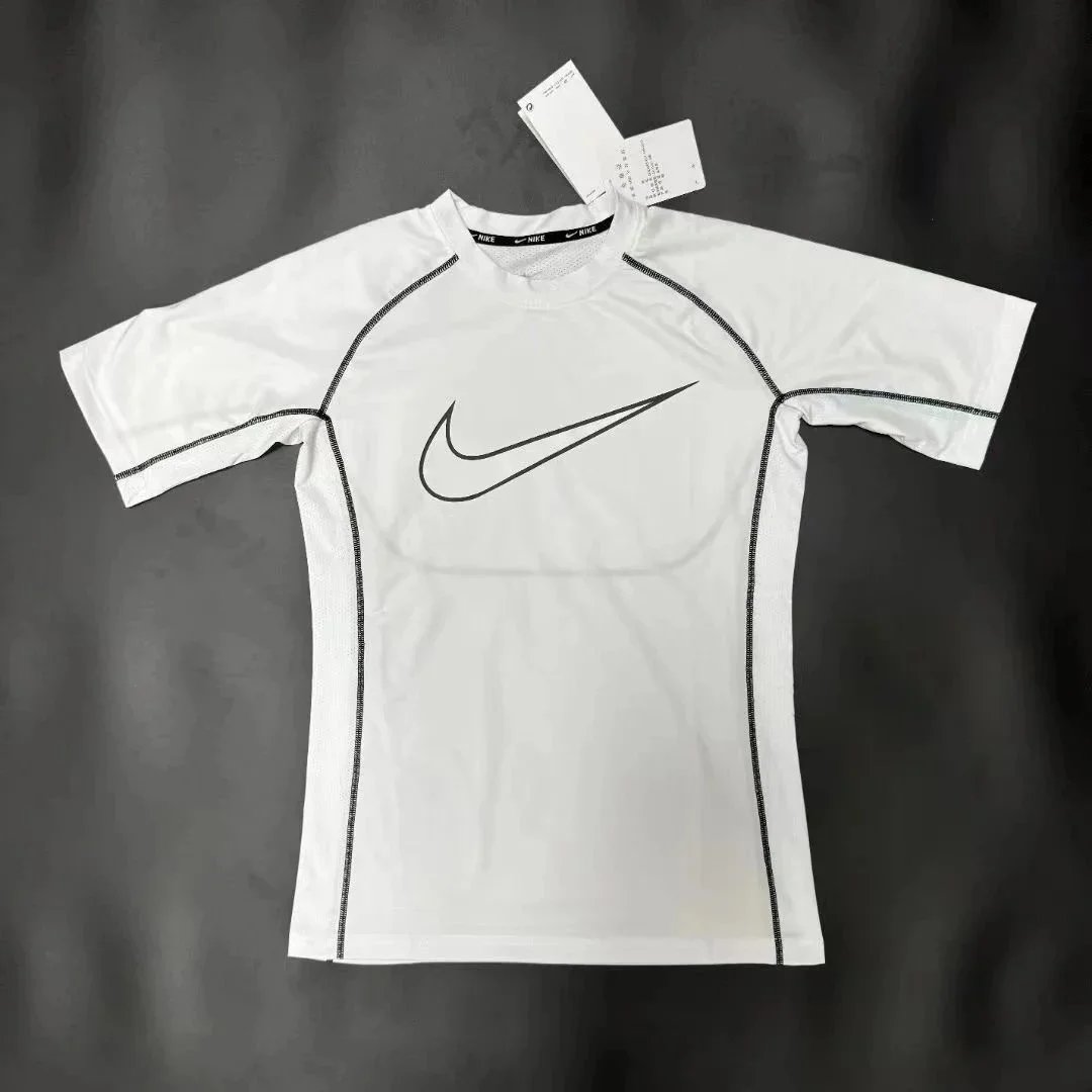 Nike Pro Short Sleeve Black White Performance T-Shirt