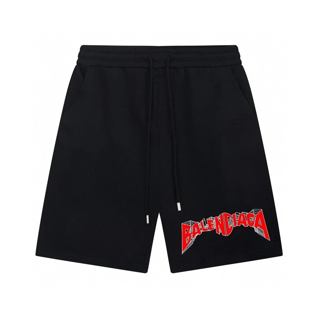 Balenciaga Shorts Elastic-Waist Drawstring Logo-Print image 7
