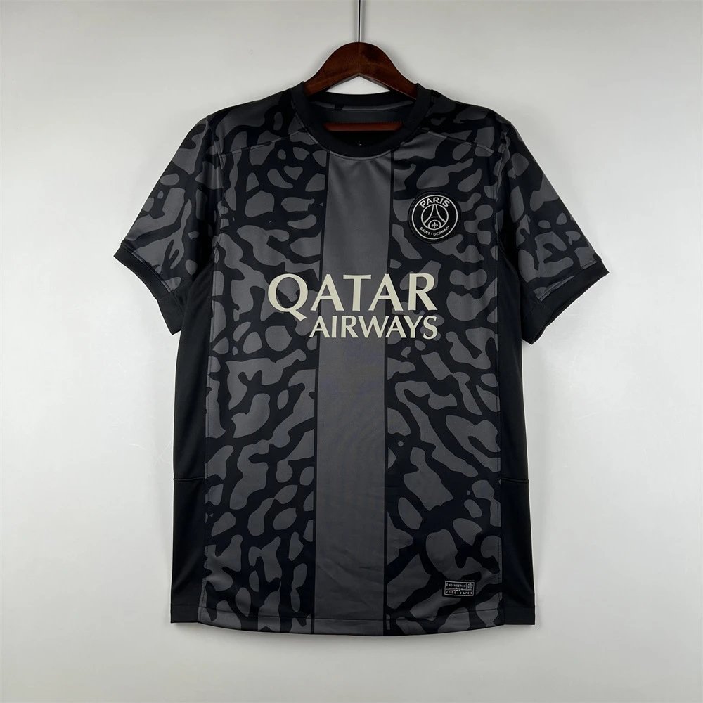 Paris Saint-Germain Football Jerseys Short-Sleeve Jersey — 2324 Paris two guests black