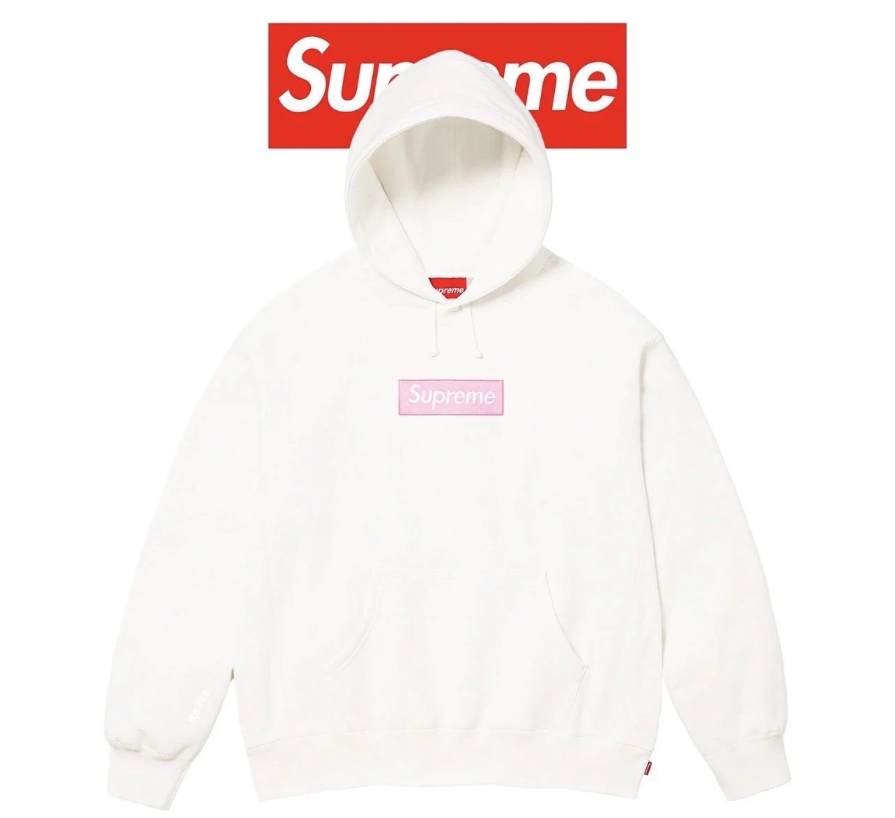Supreme Hoodies & Sweatshirts Box Logo Pullover Hoodie — G145 white powder