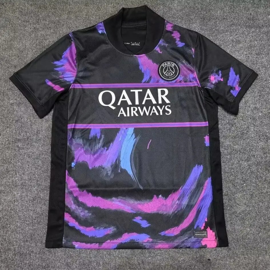 Paris Saint-Germain Football Jerseys Short-Sleeve Jersey — 2526 Paris Black Edition