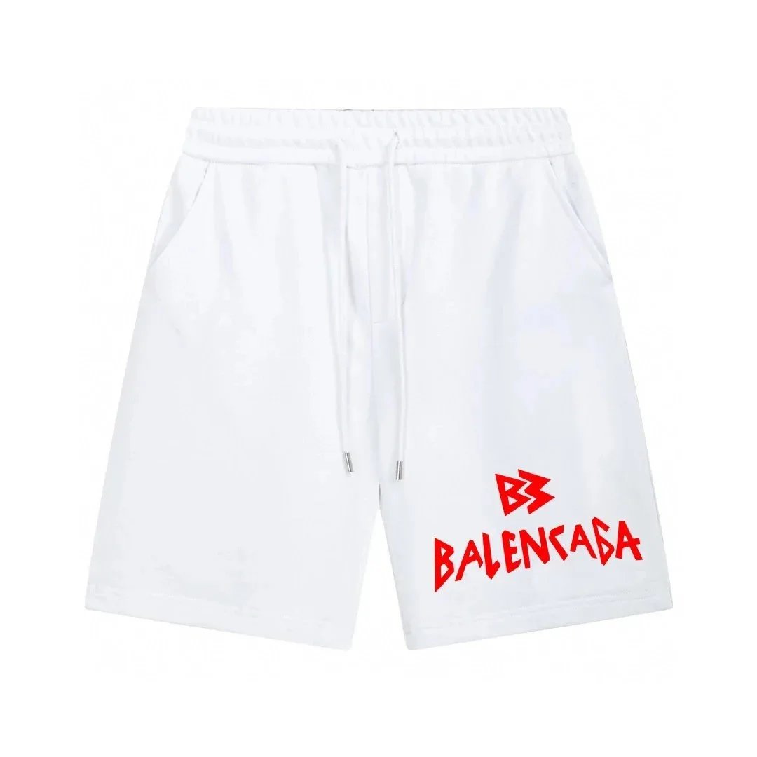 Balenciaga Shorts Elastic-Waist Drawstring Logo-Print image 11