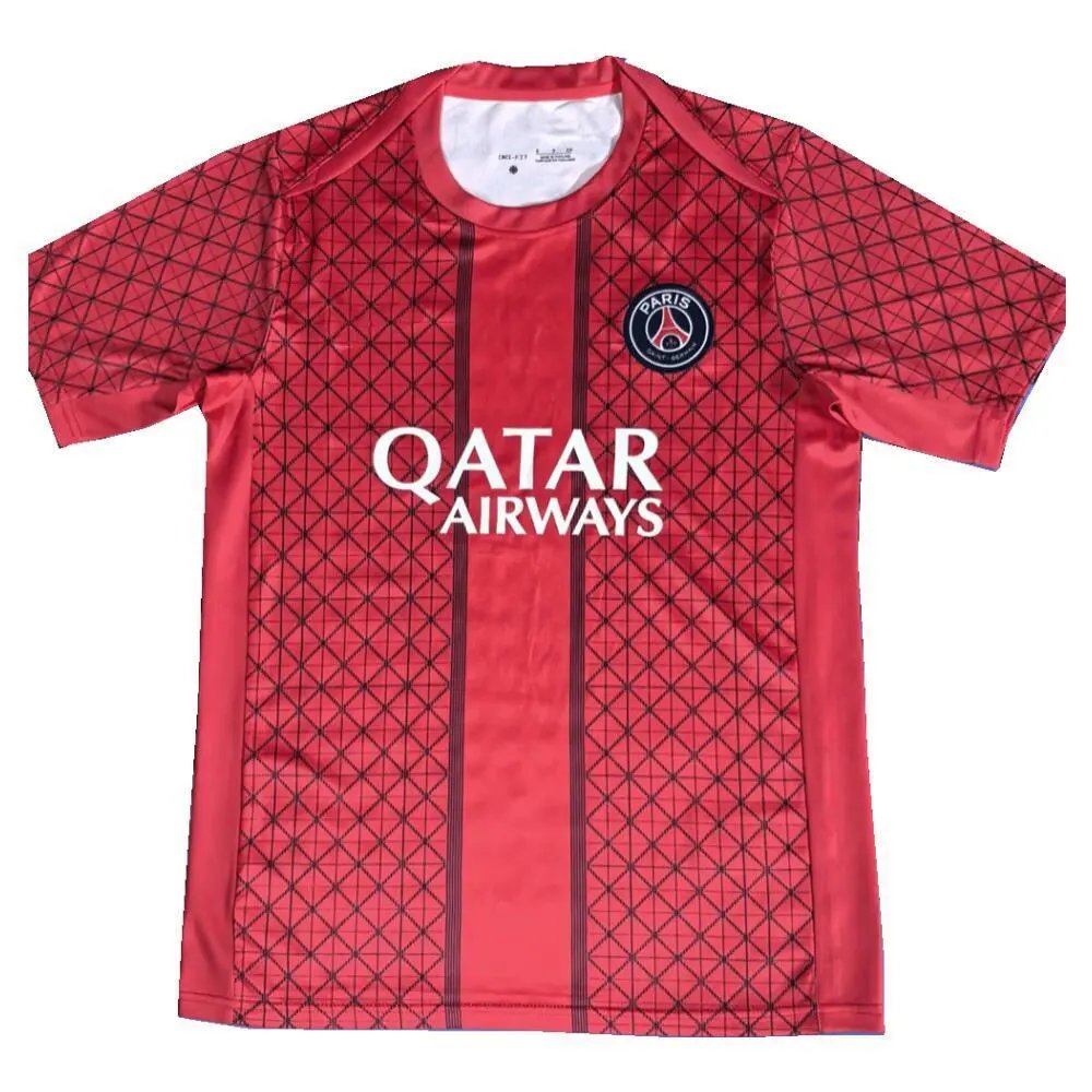 Paris Saint-Germain Football Jerseys Short-Sleeve Jersey — 2526 Paris training suit, red