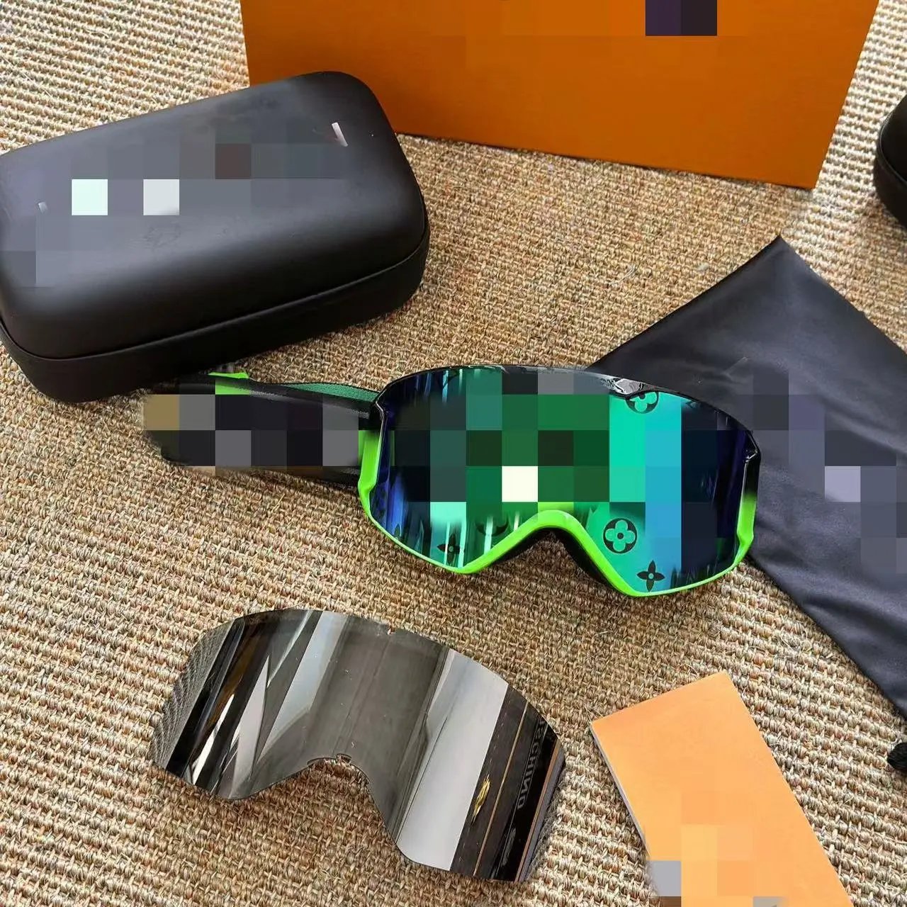 Louis Vuitton Eyewear Oversized Wraparound Ski Goggles — L Green
