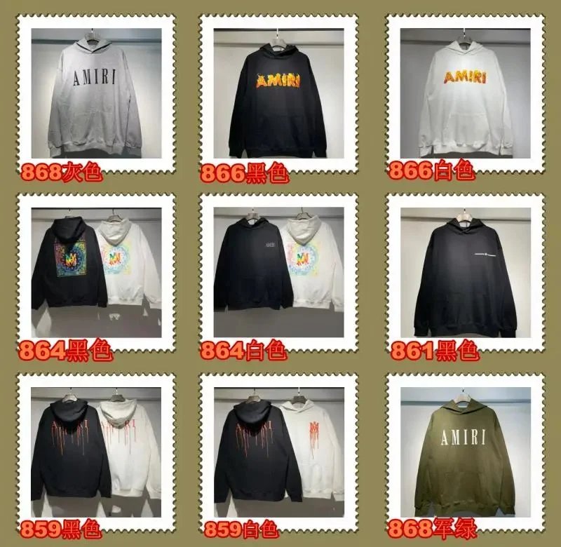 Amiri Hooded Sweatshirt Black White Graphic Streetwear