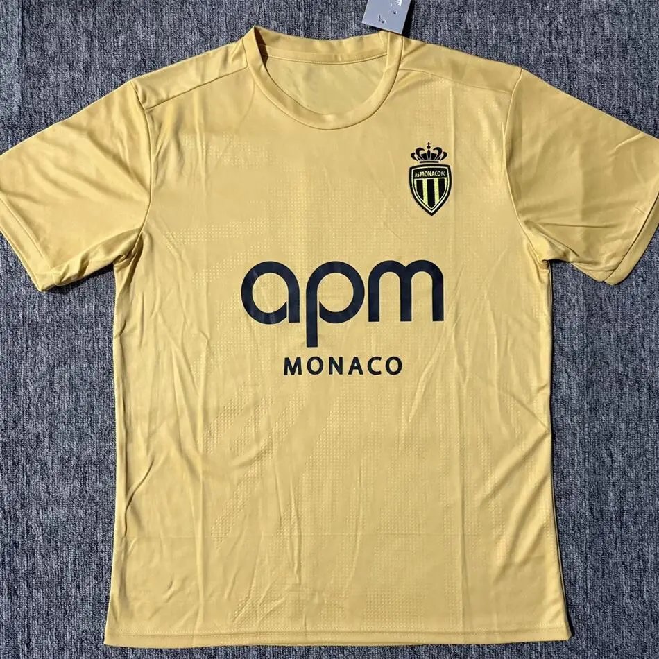 Kappa Football Jerseys Short-Sleeve Club Jersey — 2526 Monaco two-passenger gold
