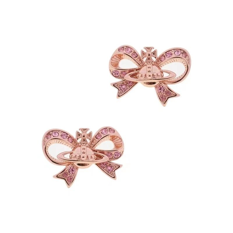 Vivienne Westwood Orb Bow Silver Gold Crystal Jewelry Set