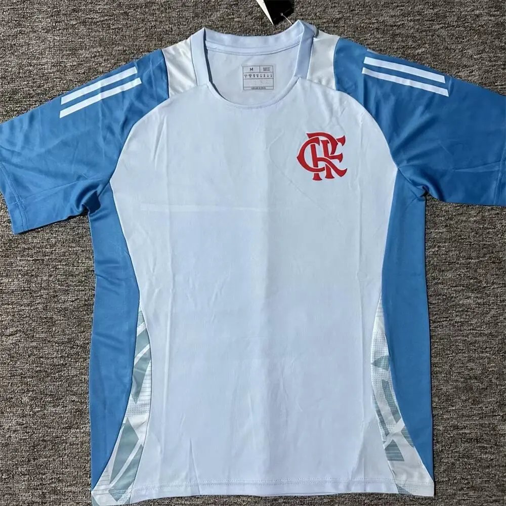 Flamengo Football Jerseys Short-Sleeve Club Crest Jersey — 2526 Flamengo training suit, light blue